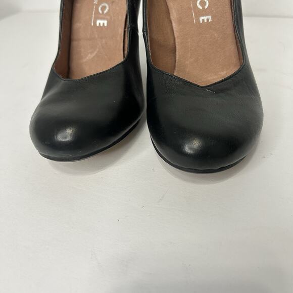 OFFICE London Black Leather Heel Pumps Size 37 - Picture 3 of 10